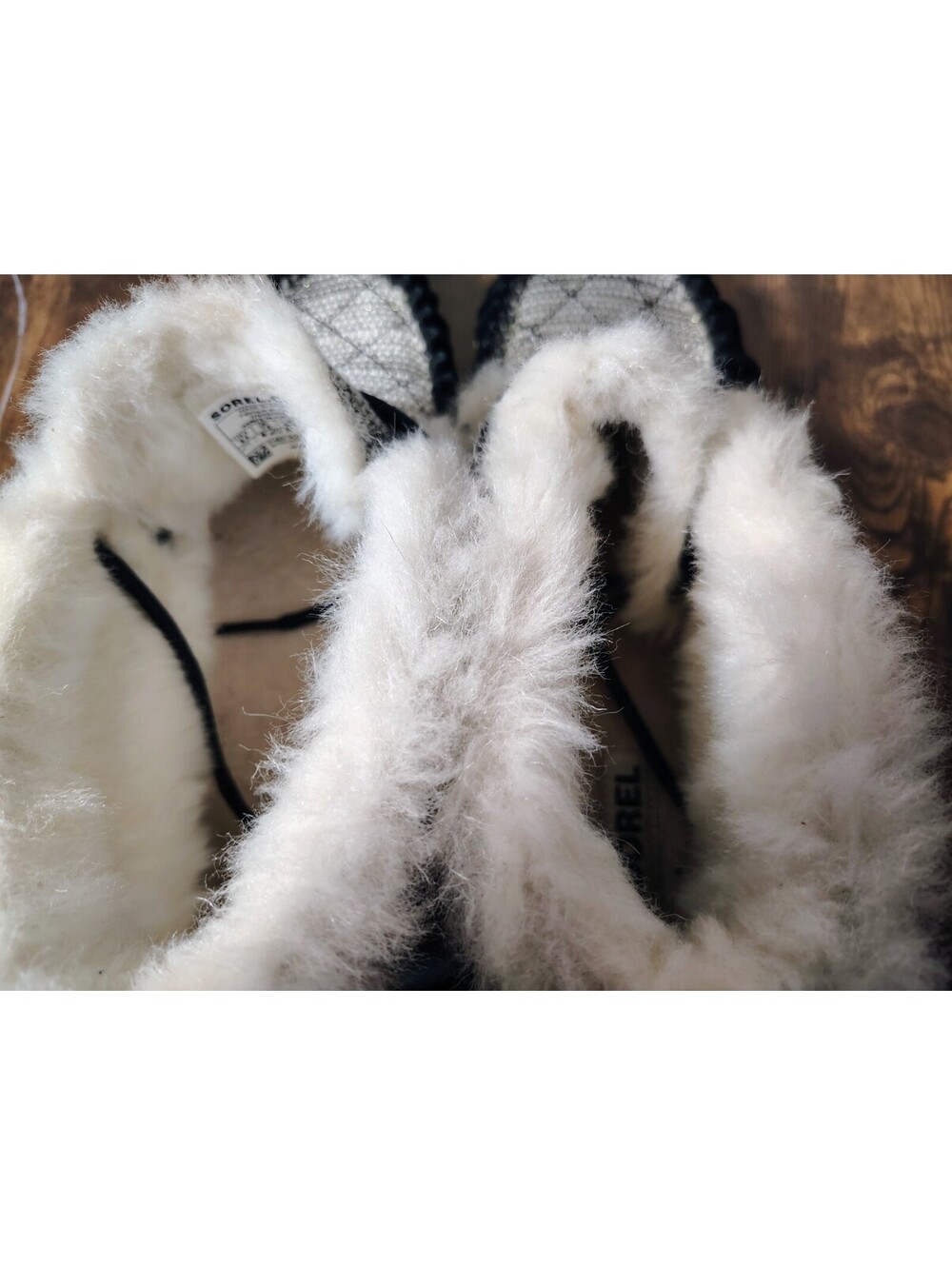 Sorel Out N About Moc Slippers Black Suede Faux Fur Moccasin Womens 9.5 NL2355-0 - Picture 5 of 8